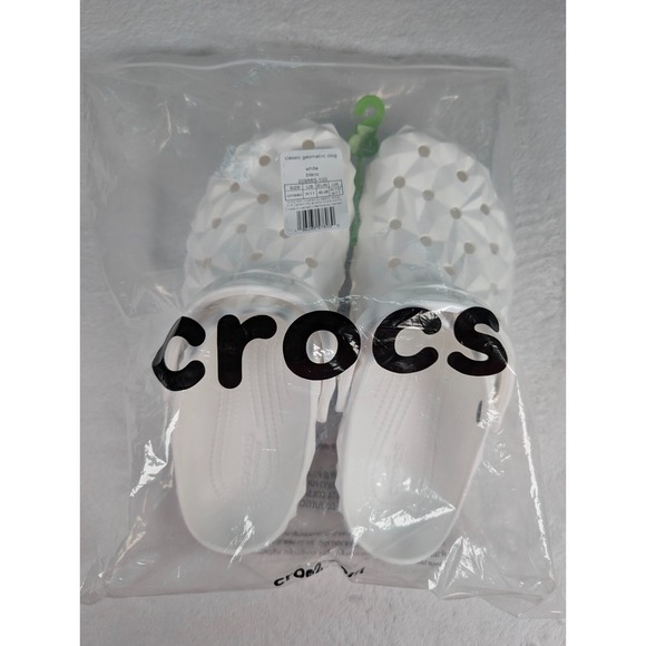 Crocs Classic Geometric Clogs Mens 11 Womens 13 White Disney Epcot Ball NEW - Picture 6 of 7